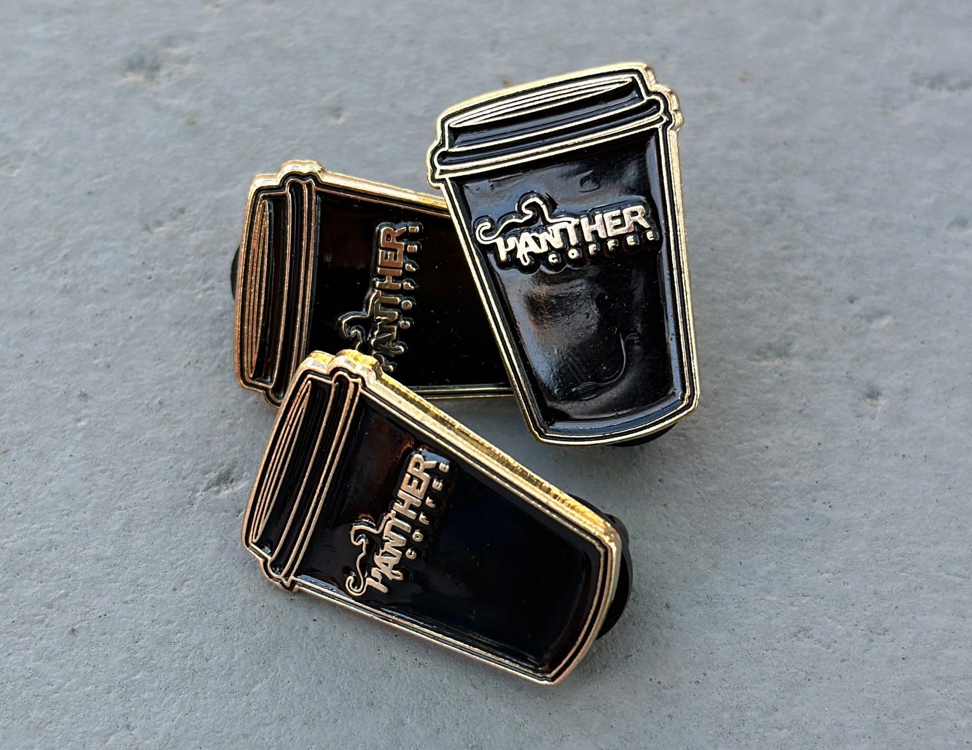 Panther Coffee Enamel Pin "Travel Cup"